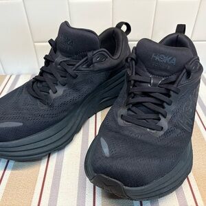 Hoka Bondi 8 Black Women's 9.5 D Wide - Replacement Insoles - READ DESC